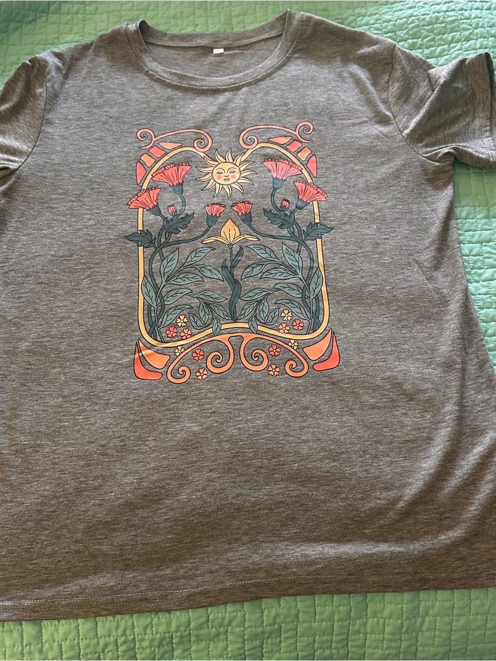 Sun and flowers tee shirt